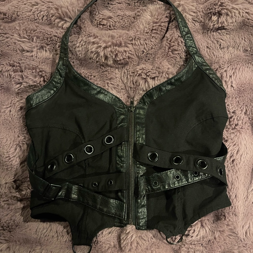 Killstar Black Sleeveless Crop Top